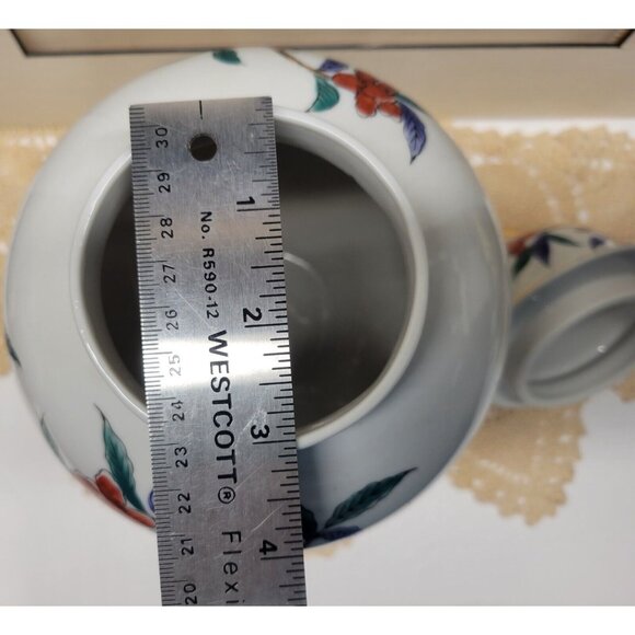 Andrea By Sadek Vintage Ginger Jars Vase w/Lid Numbered Japan 10" Floral Design - Picture 9 of 10